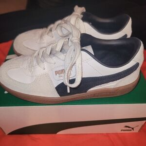 PUMA Kids White and Black Sneakers